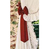 Pearl Edge Ruffled Curtains(WHITE 100"W)