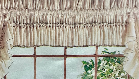 Cottage Ruffled Valance with Pearl Edge