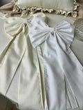 Large Bow White and Natural