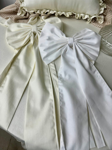 Large Bow White and Natural