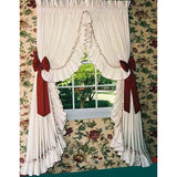 Pearl Edge Ruffled Curtains(WHITE 200"W)