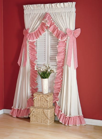 Cottage Gingham Ruffled Curtains The Curtain